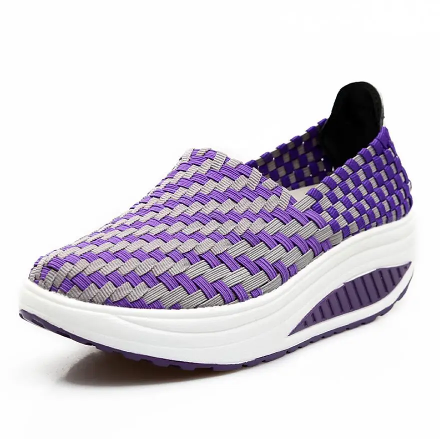 JOKSD Для женщин обувь Новое поступление года; дышащая прогулочная спортивная обувь на платформе кроссовки, Сникеры, непромокаемые кроссовки для бега на открытом воздухе A183 - Цвет: Фиолетовый