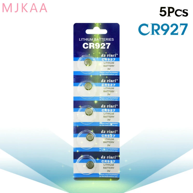 

5pcs/pack CR927 Lithium Li Ion Button Coin Cells Batteries 927 DL927 BR927 CR927-1W ECR927 5011LC KCR927 LM927 Bateria