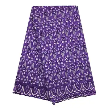 Eyelet Swiss Voile Lace Fabric With Stones Soft Embroidery 028 Men Women Dry Voile Lace Materials In Switzerland High Quality