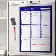 30*42 см стираемые месяц расписание на неделю магнитный календарь Стикеры передвижной холодильник Стикеры доска объявлений Мягкая Белая доска комплект