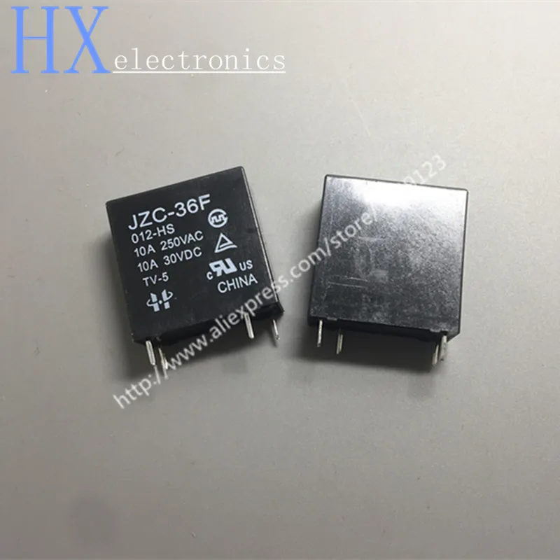 Бесплатная доставка 5 шт. HONGFA HF HF36F 012 HS JZC 36F 4 шпильки 10A250VAC/30VDC12VDC реле мощности