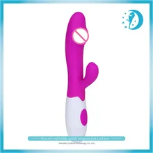 Wholesale 10pcs/lot Sex Products With 30 Speeds Silicone Rabbit Dual Vibrators Massager G-spot Stimulator Erotic Sex Toys Dildo