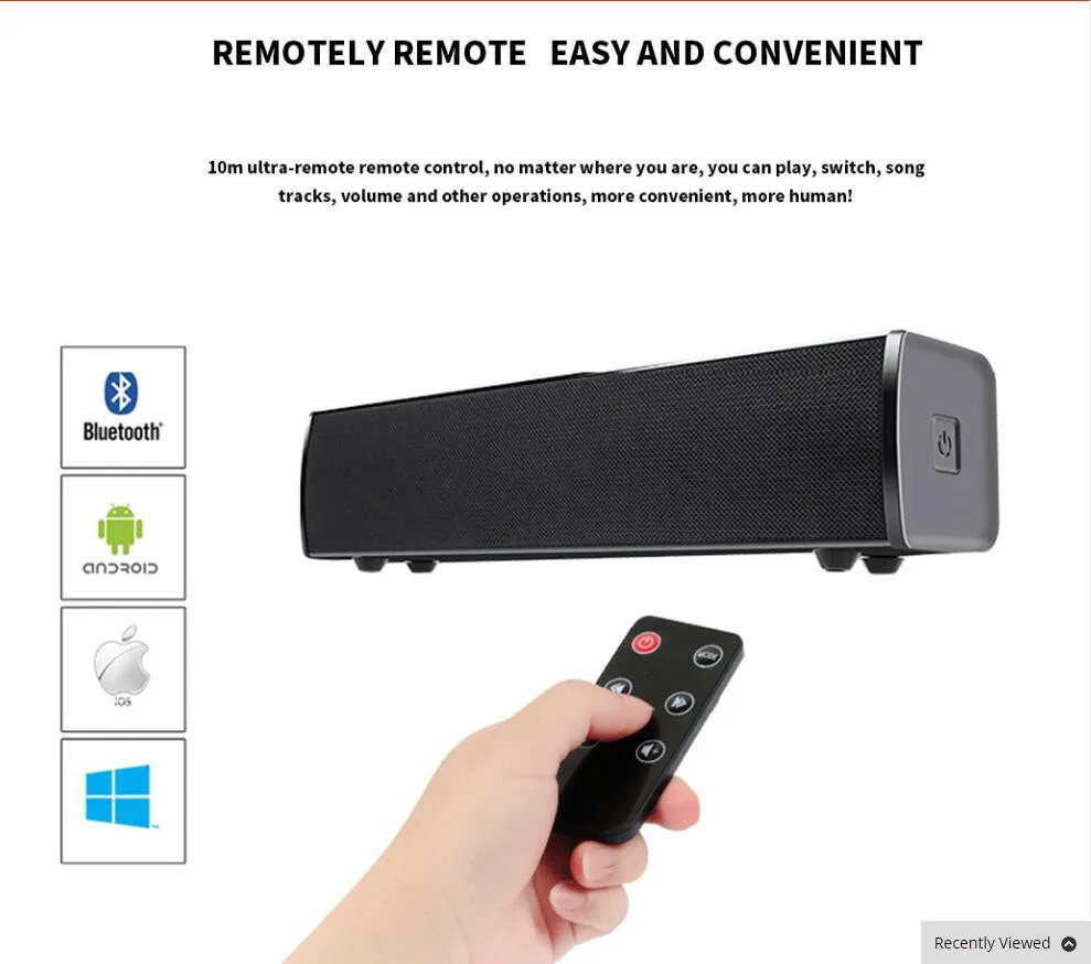 AZN BT809 Новый беспроводной Bluetooth динамик домашний звук тиран инфракрасный пульт