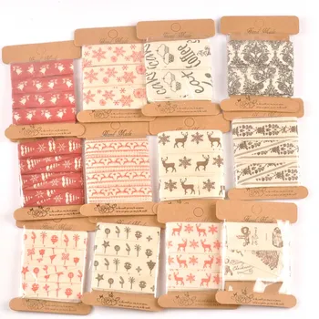 

15yard(random 5 design) 15mm Multi Christmas beige Cotton Lace Ribbon Sewing Fabric Decoration Gift Wrapping R CP2189
