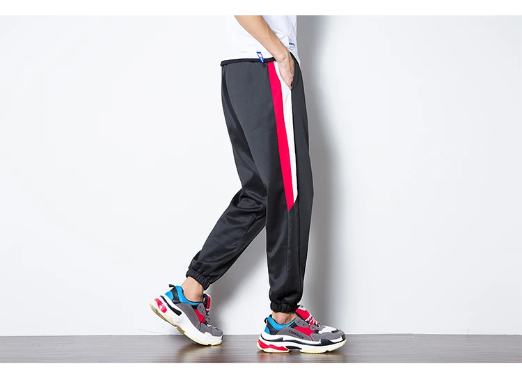 2018 осень новая молодежная мода японский Мужская подбора цвета Большие размеры расслабленным тенденция подростков ноги повседневные штаны