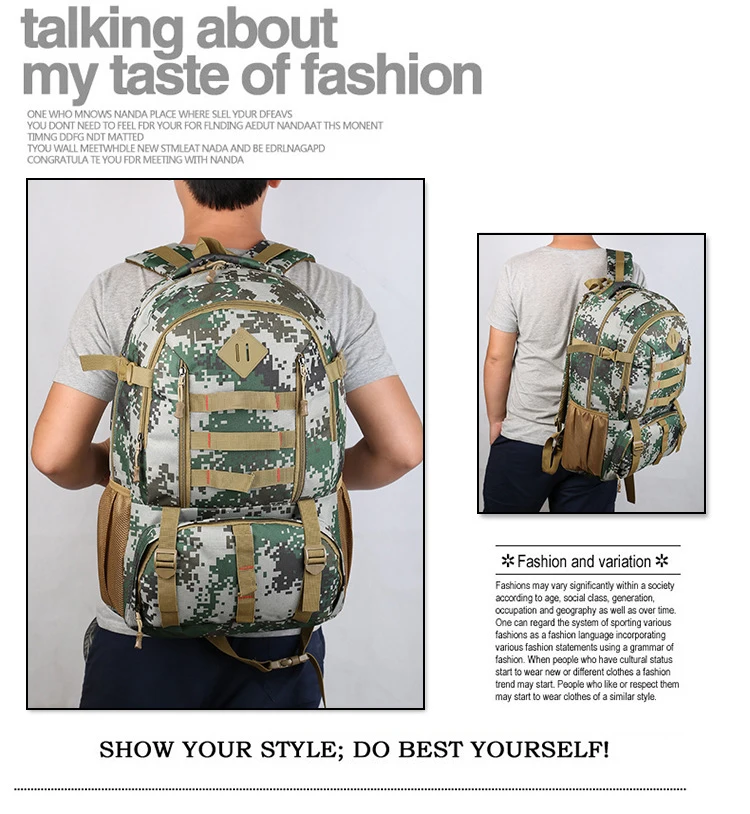 Quente de Alta Molle à Prova Mochila do Exército Bolsa de Esportes Qualidade Grande Dwaterproof Água Militar Tático Mochila Caça Caminhadas Acampamento 50l 9 Mochilas escal.
