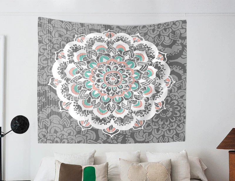2019 Clear National Print Mandala Tapestry Beach Towel Soft Home Art Wall Hanging Tapestry Bedroom Carpet Polyester Yoga Mat