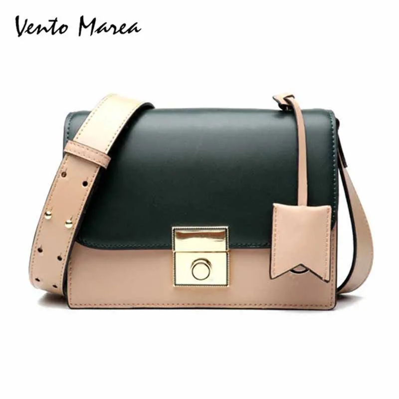 

Original Vento Marea Ladies Small Messenger Bag Genuine Leather Women Cross Body 2019 Zipper Handbag Chic Design Shoulder Purses