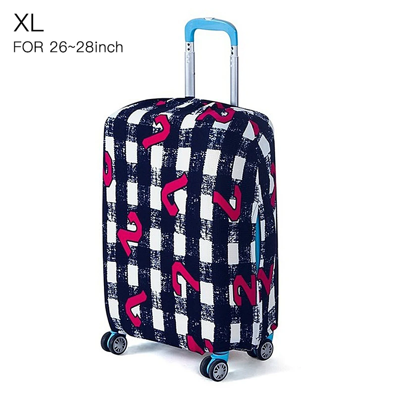 Защитная крышка для багажа из эластичной ткани Suitable18-32 дюймов, чехол на колесиках, чехол для костюма, пылезащитный чехол, аксессуары для путешествий - Цвет: NumberXL