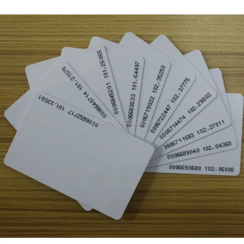 

2019 125khz RFID Card with TK4100/EM4100 chip PVC cards for access control/time Attendance high quality 1000pcs/lot