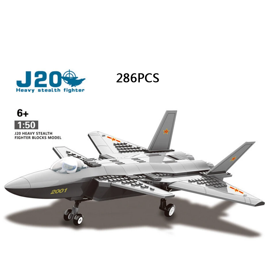 

Modern military ww2 Chengdu J-20 heavy stealth Fire Fang fighter building block model world war air force bricks toys collection