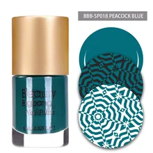 BEAUTYBIGBANG 1 бутылка стемпинг ногтей покрытие лак красочный дизайн ногтей пластина печать лак 6 цветов на выбор