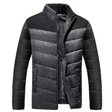 5XL зимняя мужская пуховая и хлопковая куртка флисовое плотное термобелье пальто пэчворк Повседневный меховой жакет с вортником стойкой парка