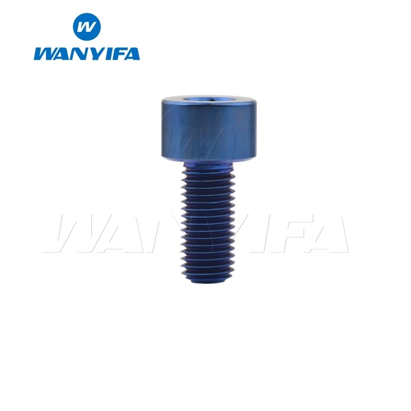 M6x15 Blue Wanyifa клеймо M6x10 15, 16, 18, 20, 25 30 35, 40 45 50 55 60 мм Винт С Титановым болтом для велосипедного тормоза велосипеда части - Цвет: M6x15 Blue