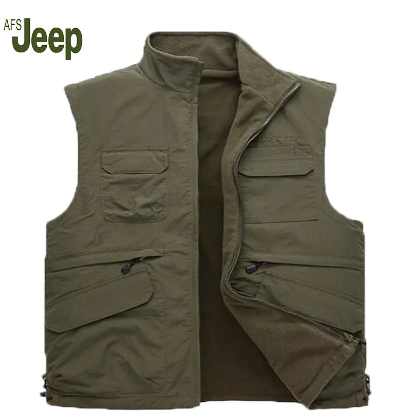 2016 The new AFS Jeep men's casual men's cashmere vest Jeep photography vest men's Fashion