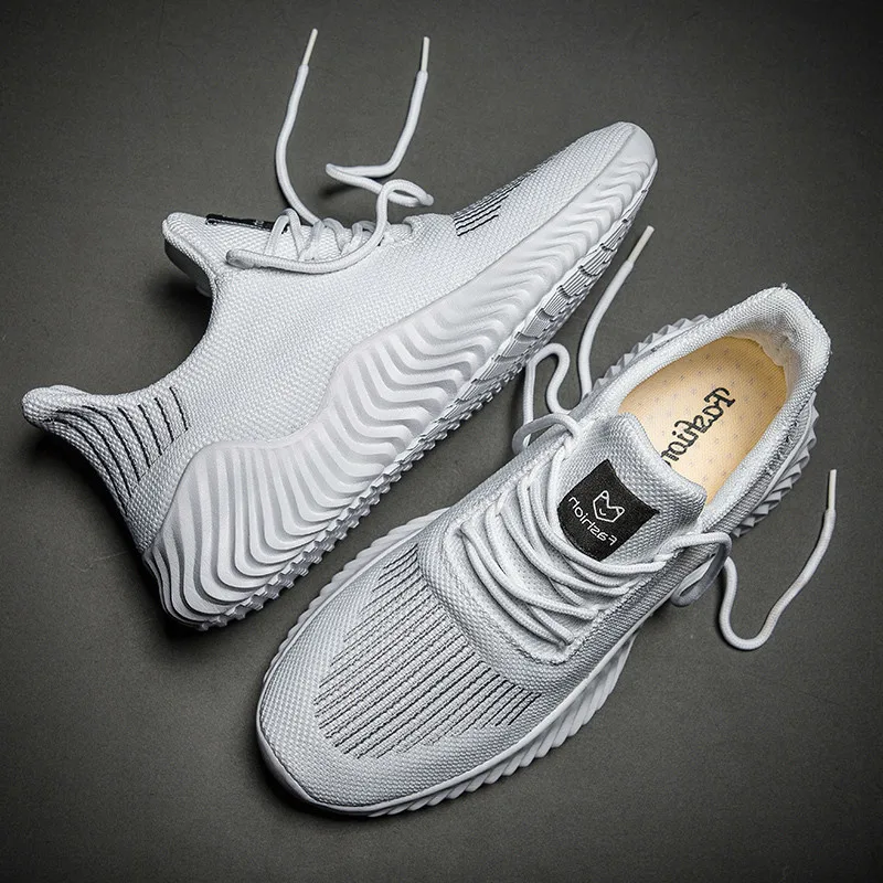 

Shoes Sneakers Men Flyknit Breathable Casual Male Footwear New Light Big Size Tenis Masculino Adulto Support Dropshipping 39-47