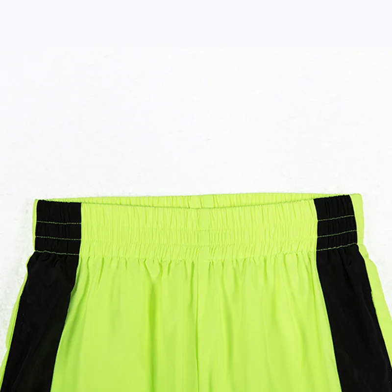 Qiuxuan летние женские повседневные штаны-шаровары с сетчатой вставкой черные зеленые лоскутные брюки эластичные джоггеры с высокой талией женские спортивные брюки