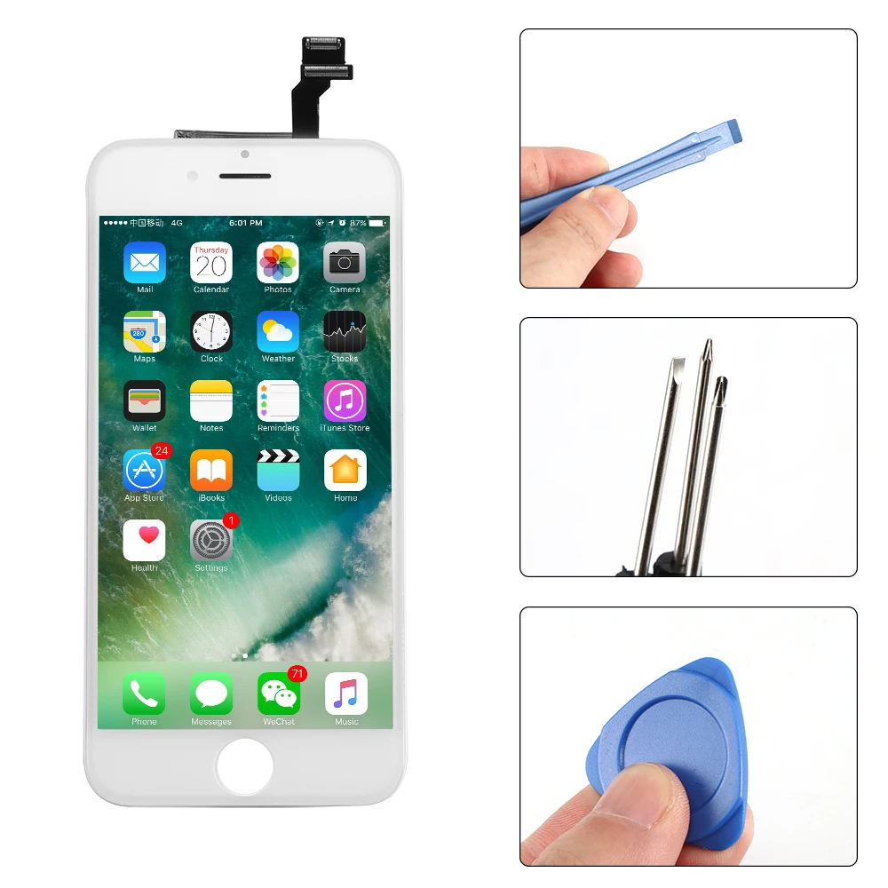 Самая низкая цена сенсорный экран для телефона IPhone 6 Plus ЖК дисплей с 3D мощным