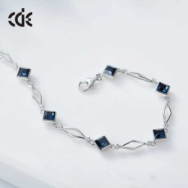 Cdyle браслеты из стерлингового серебра 925 пробы женский браслет модное Ювелирное Украшение с инкрустацией с кристаллами