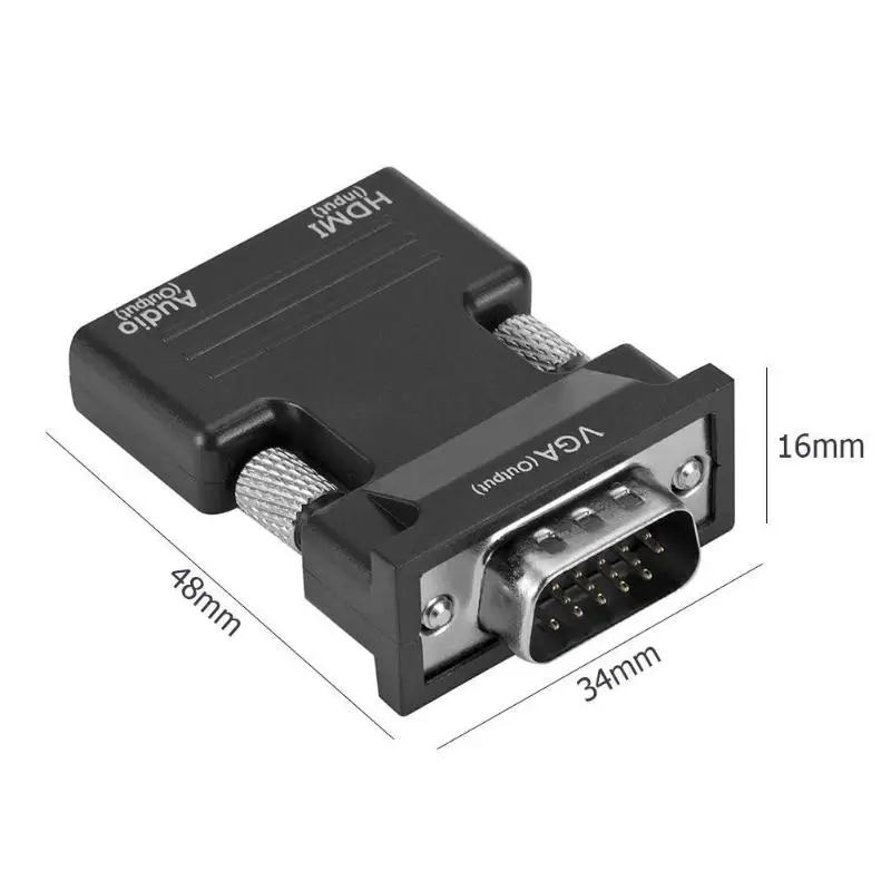 HDMI Женский к VGA штепсельный преобразователь, адаптер с аудио кабель поддержка 1080 P выход сигнала для компьютера Set-top Box Высокое качество