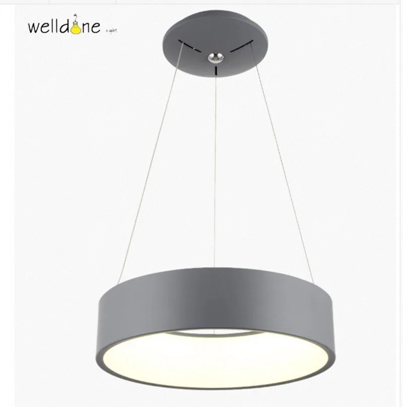 Современный D450mm круглый круг подвесной светильник 28 Вт led столовая кухонный подвесной светильник бытовой подвесной светильник люстра