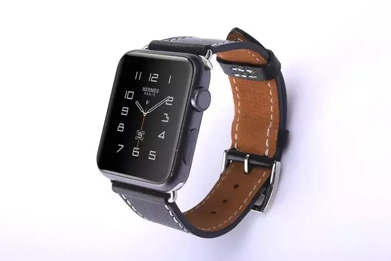 Новые модные кожаный ремешок 42 мм, 38 мм, 40 мм 44 мм для apple watch band 3/2/1 спортивные Бизнес для наручных часов iWatch, 4 strapseries 5