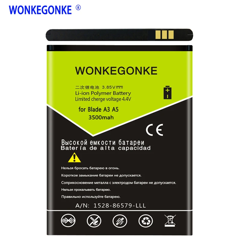 Wonkegonke LI3714T42P3H765039 батарея для zte лезвие A3 T220 AF3 T221 A5 AF5 батареи Bateria