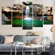 Waterfall in the Mountain Landscape Wall Art Canvas Painting for Dining Room Home Wall Decor Poster Art Print Dropship Wholesale Waterfall in the Mountain Landscape Wall Art Canvas Painting for Dining Room Home Wall Decor Poster Art Print Dropship Wholesale