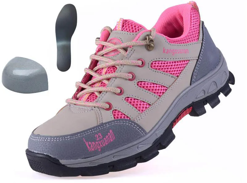 Women's Steel Toe Boots Shoes Female Industry ANti skip Work Shoes ...