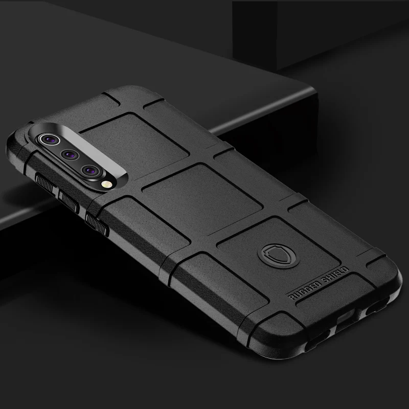 Черный Противоударный Прочный чехол для Xiaomi mi 8 9 SE 6X A2 Lite Poco F1 Play чехол Fundas Red mi Note 8 6 7 5 Pro Go силиконовый чехол - Цвет: Черный