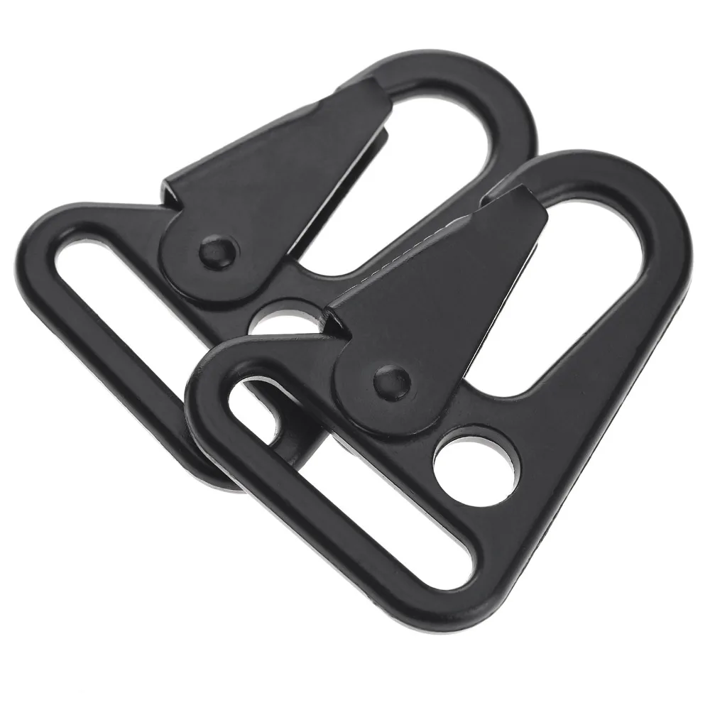 2Pcs HK Sling Clips Quick Release Spring Carabiner Snap Hook Strap Rifle EDC Keychain Buckle