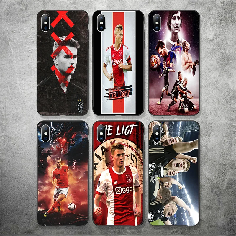 Yinuoda Ajax Team Phone Case Matthijs de Ligt For iphone Case Shell DIY Picture Soft TPU Cover X XR XS MAX 7 8 7plus 6 6S 5S SE