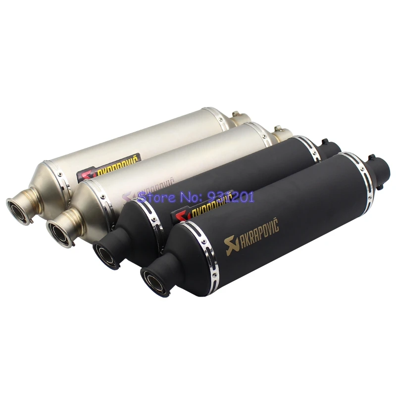 

Inlet 51mm Motorcycle Akrapovic Exhaust Pipe Muffler Escape Stainless Steel Motorbike Muffler Pipe with DB Killer