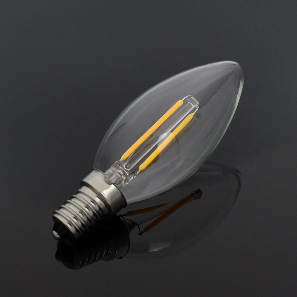 C35 Candle TSLEEN Светодиодная лампа Edsion лампа с регулируемой яркостью 8 Вт E12 E14 Свеча светильник накаливания винтажная стеклянная люстра светильник ing светодиодные лампы для дома - Испускаемый цвет: C35 Candle