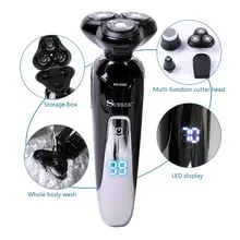 4-в-1 4D ЖК-дисплей Дисплей многофункциональная бритва электробритва моющиеся Машинка для удаления волос Электрический Аккумуляторный триммер для волос триммер для бороды мужской станок для бритья машина