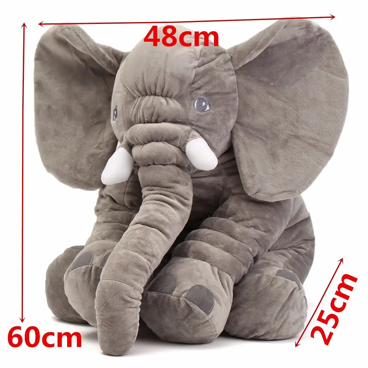 Kartun 60 Cm Lucu Jumbo Gajah Boneka Mewah Boneka Hewan Tidur