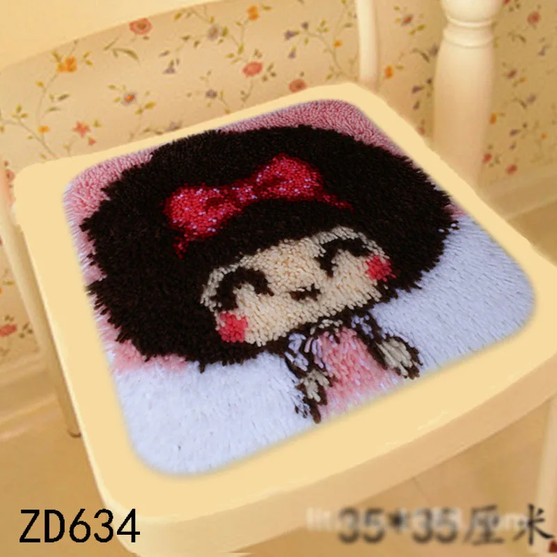 

ZD634 Ground Mat Cushion Latch Hook Kit Embroidery DIY Craft Cross Stitch Needlework Embroidery Counted Cross-Stitching Kit Set