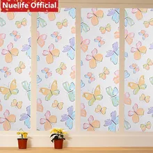 45x100 см Цвет Бабочка завод цветочный узор на стекле плёнки Туалет Гостиная спальня детская комната Балконная дверь окна A