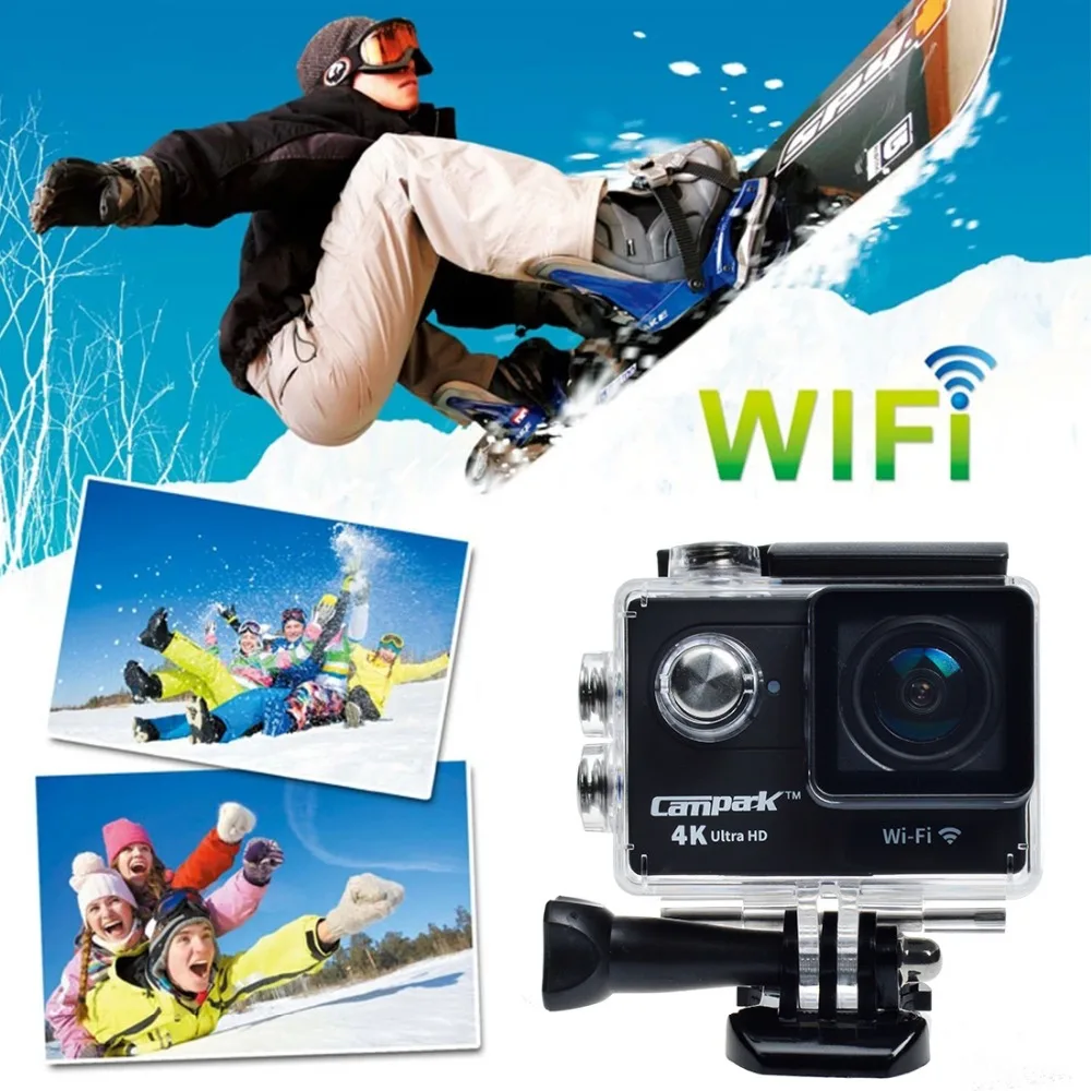 Campark 4K HD Outdoor Sport Action Camera Waterproof 1080P 60fps Diving Sport Cam wireless Action Camera US/UK stock