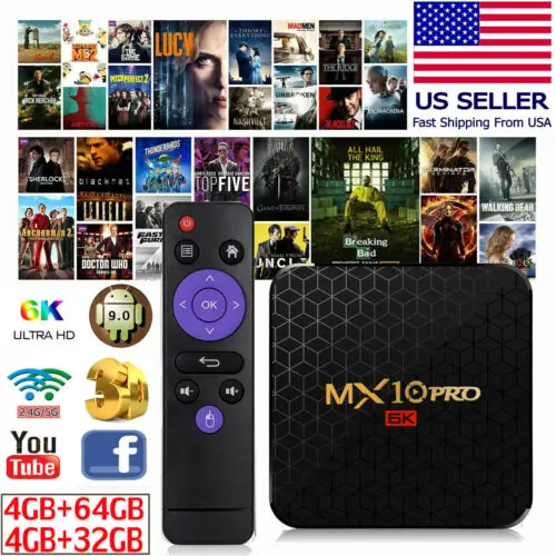 ТВ бокс SMART Android 9 0 6K MX10 Pro WiFi KDLPAY Quad основной игрок HDMI 2 Media|ТВ-приставки и