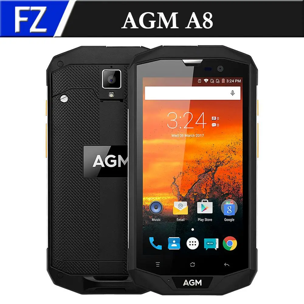 AGM A8 IP68 Водонепроницаемый 5.0 &quotHD Snapdragon 410 quad-core Android 7.0 4 г LTE 13MP 3 ГБ Оперативная