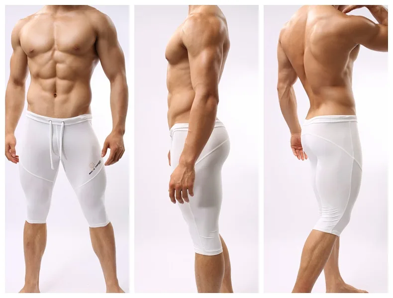 Храбрый Человек Несколько использует шорты Для мужчин Эластичные Обтягивающие шорты до колена пляжная одежда Мужские шорты для купания