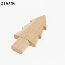 XIWANG Wooden Mini Christmas Tree USB Flash Drive 4GB 8GB 16GB 32GB 64GB USB Flash Drive Creative Gift Pen Drive Free Shipping