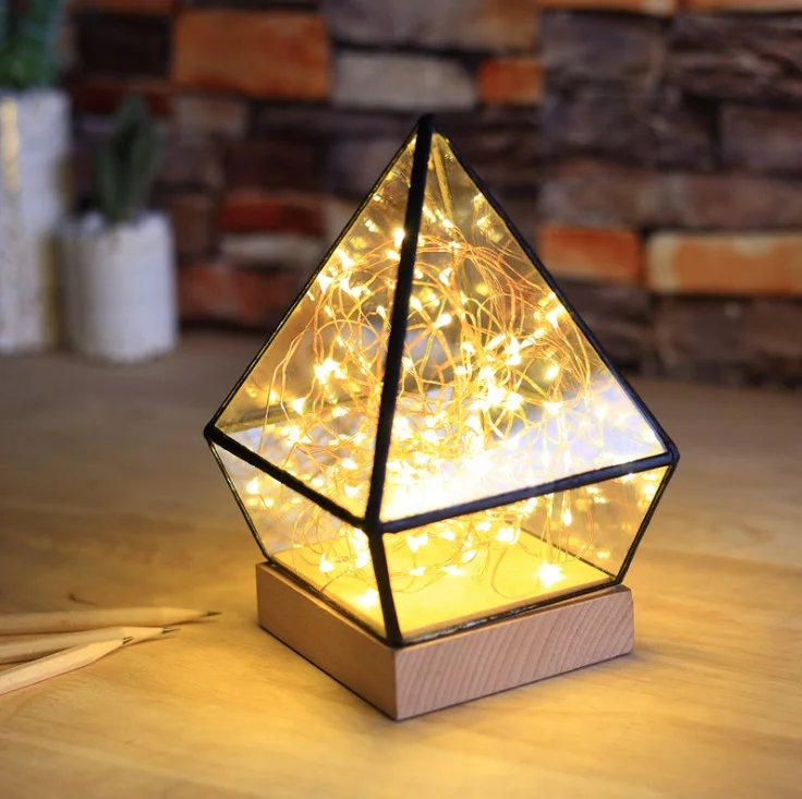 

2018 New 3D Fire Tree Silver Flower Atmosphere Decorative Table Lamp , And Bedside Night Light