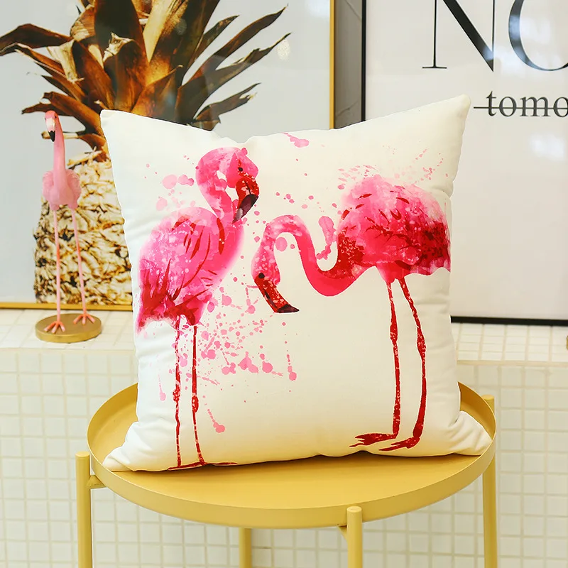 Flamingo Cushion Pillow Case Wedding Gifts for Guests Bridesmaid Gifts Baby Shower Souvenir Wedding Favors Personalized Gifts - Цвет: 4