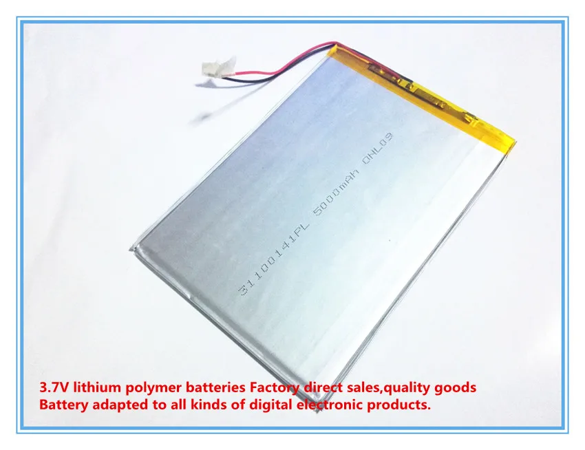 31100141 Polymer lithium ion battery 3.7 V, 5000mAh CE FCC ROHS MSDS