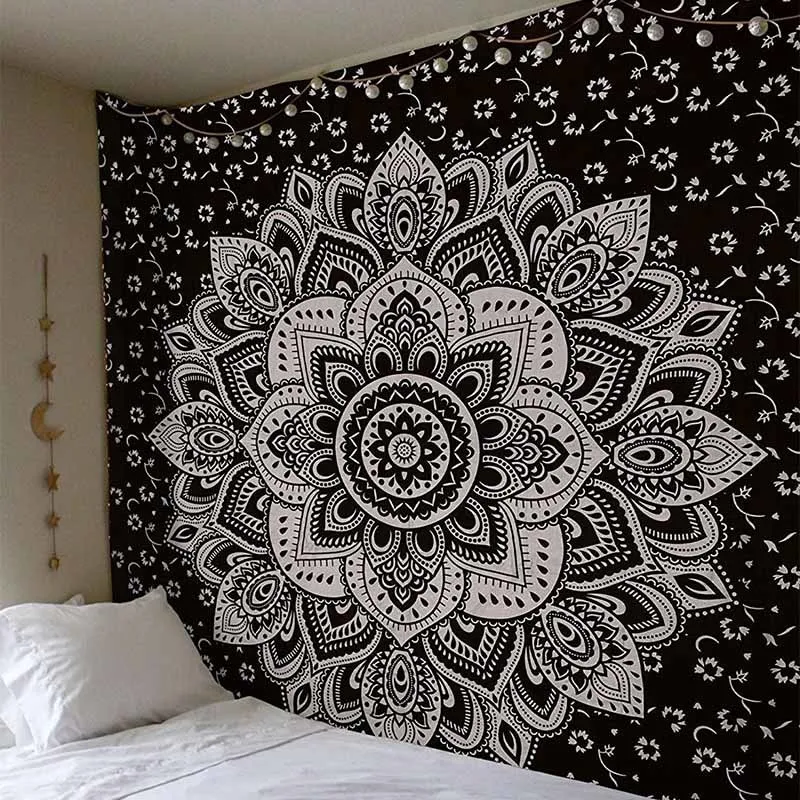 Indian Bohemian Mandala Tapestry Wallpaper Hanging Sandy Beach Throwing Carpet Camping Tent Travel Yoga Mattress Mandala - Цвет: 13