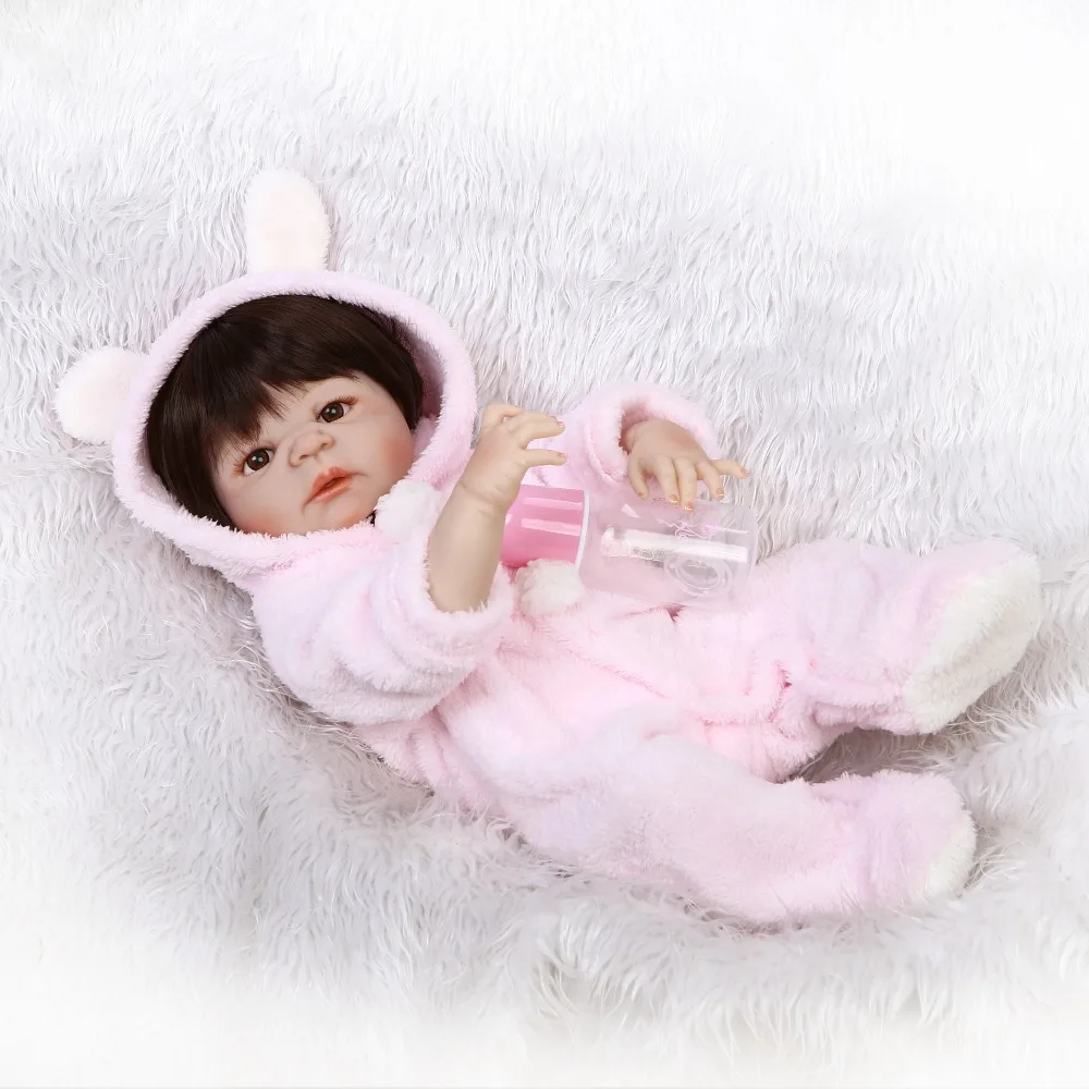 Кукла новорожденная NPK мягкая силиконовая 22 дюйма 55 см|doll reborn 22|soft silicone dollssilicone dolls