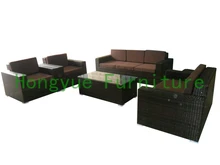 Wicker living room sofa set for outdoor or indoor