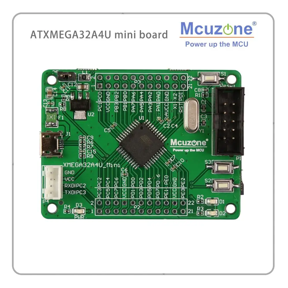 ATxmega32A4U мини-Плата USB программа PDI SD GPIO XMEGA32A4U 32A4U MCIROCHIP AVR 32A4 U